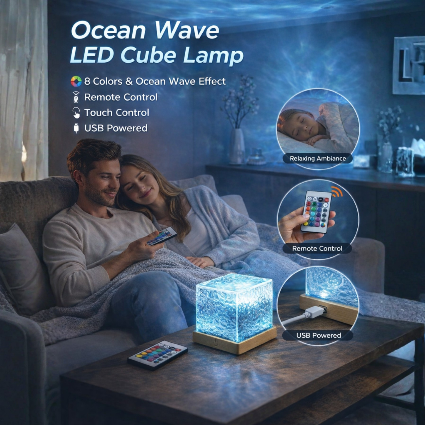 Ocean wave projector light